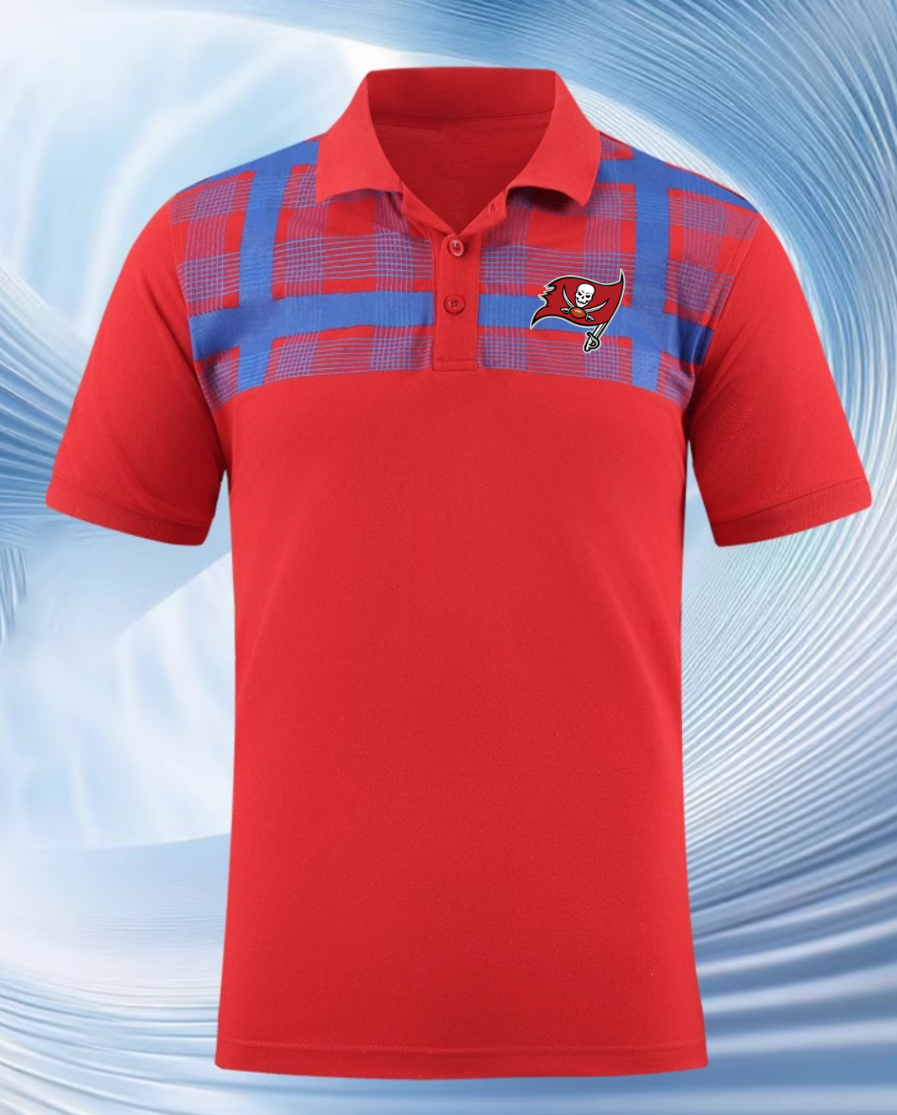 Tampa Bay Buccaneers red Men 2025 NFL polo T shirt
